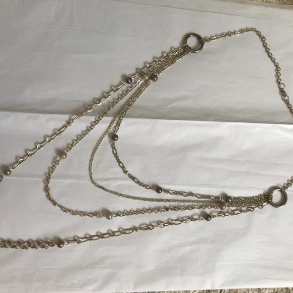 3/$15 Long Layered Silver Necklace - Picture 4 of 5
